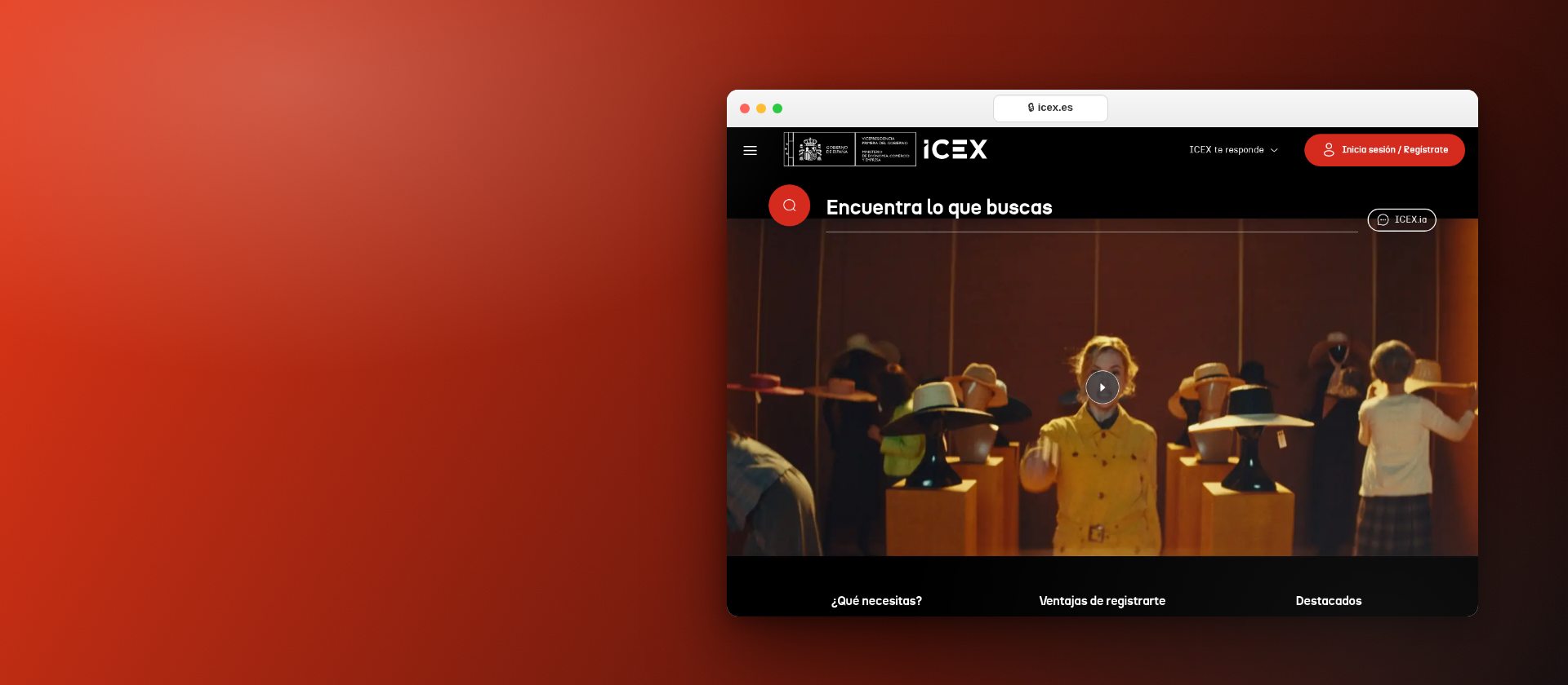 ICEX mantenimiento portales