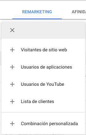 create list Google Ads