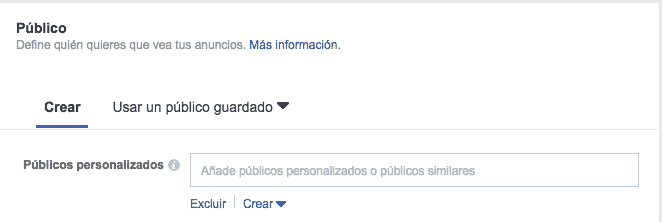 Create campaign with custom audience in Facebook Ads